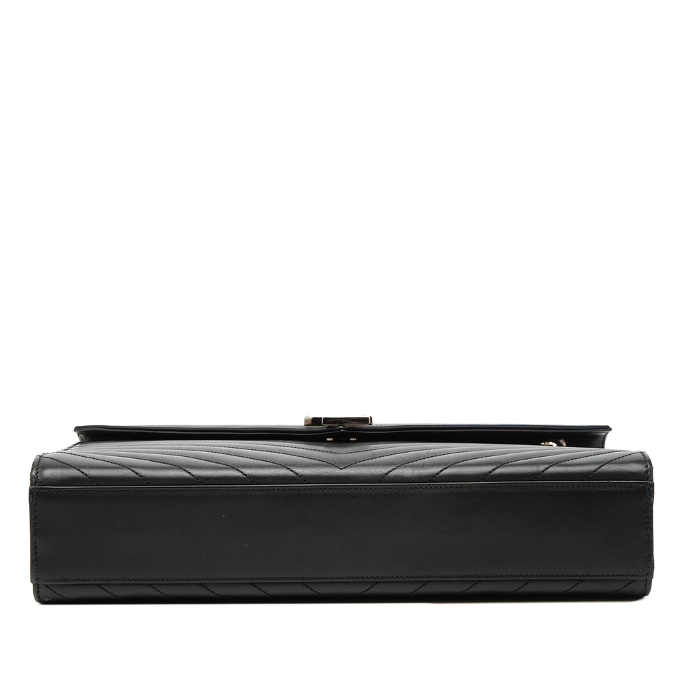 Pre-Loved Saint Laurent Large Calfskin Chevron Monogram Envelope Bag - Picture 3 of 7